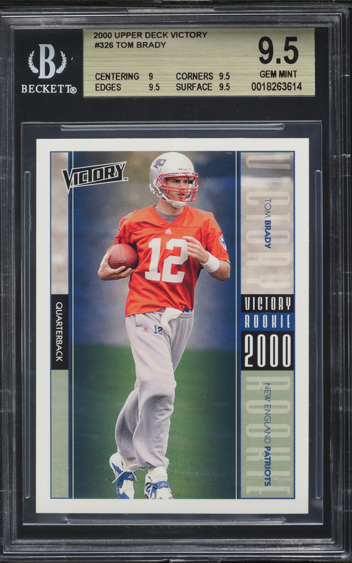 2000 Upper Deck Victory Tom Brady ROOKIE #326 BGS 9.5 GEM MINT