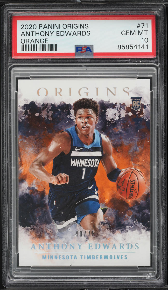 2020 Panini Origins Orange Anthony Edwards ROOKIE /75 #71 PSA 10 GEM MINT