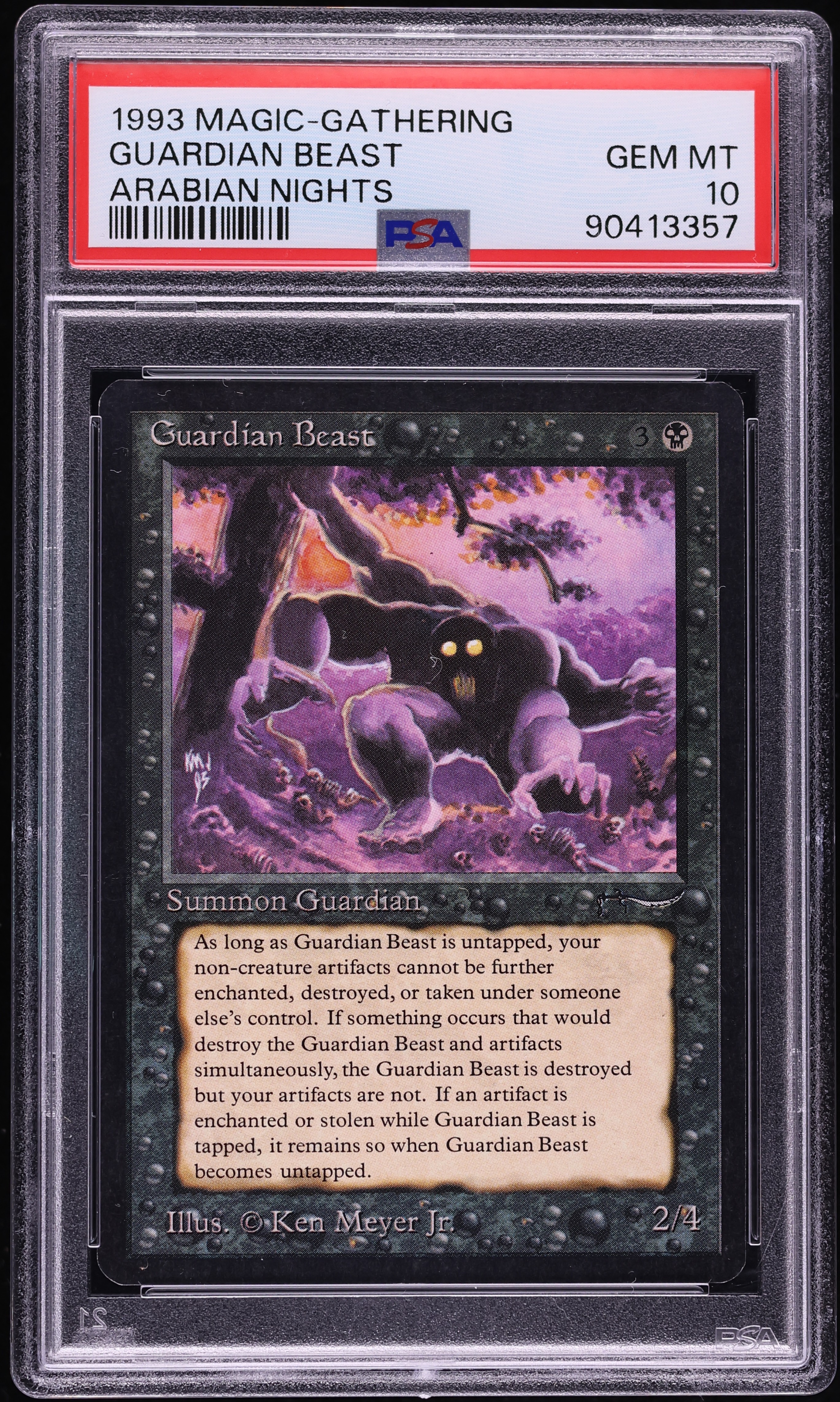 1993 Magic The Gathering MTG Arabian Nights Guardian Beast PSA 10 GEM MINT