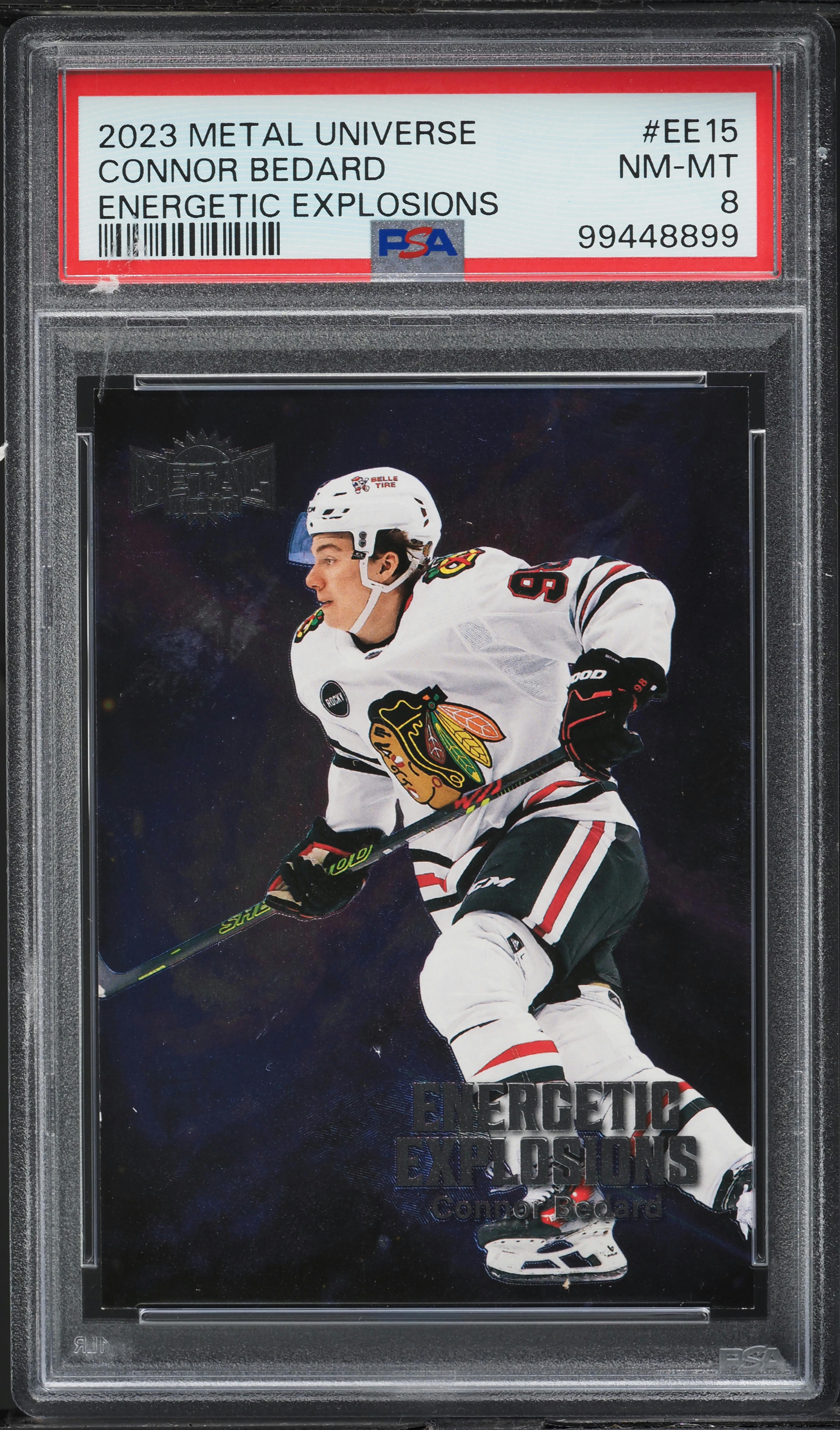 2023 Metal Universe Energetic Explosions Connor Bedard ROOKIE #EE15 PSA 8 NM-MT