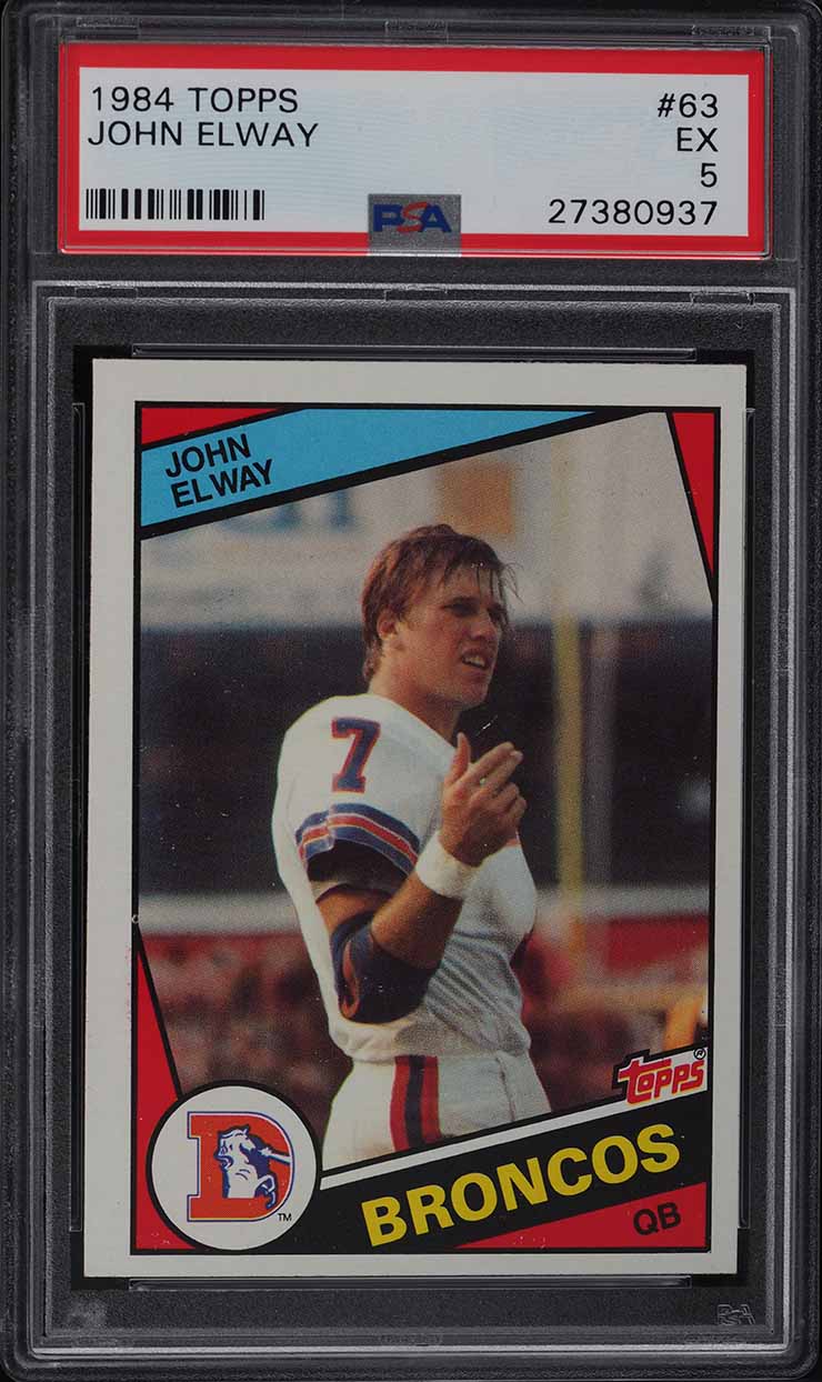 1984 Topps Football John Elway ROOKIE #63 PSA 5 EX