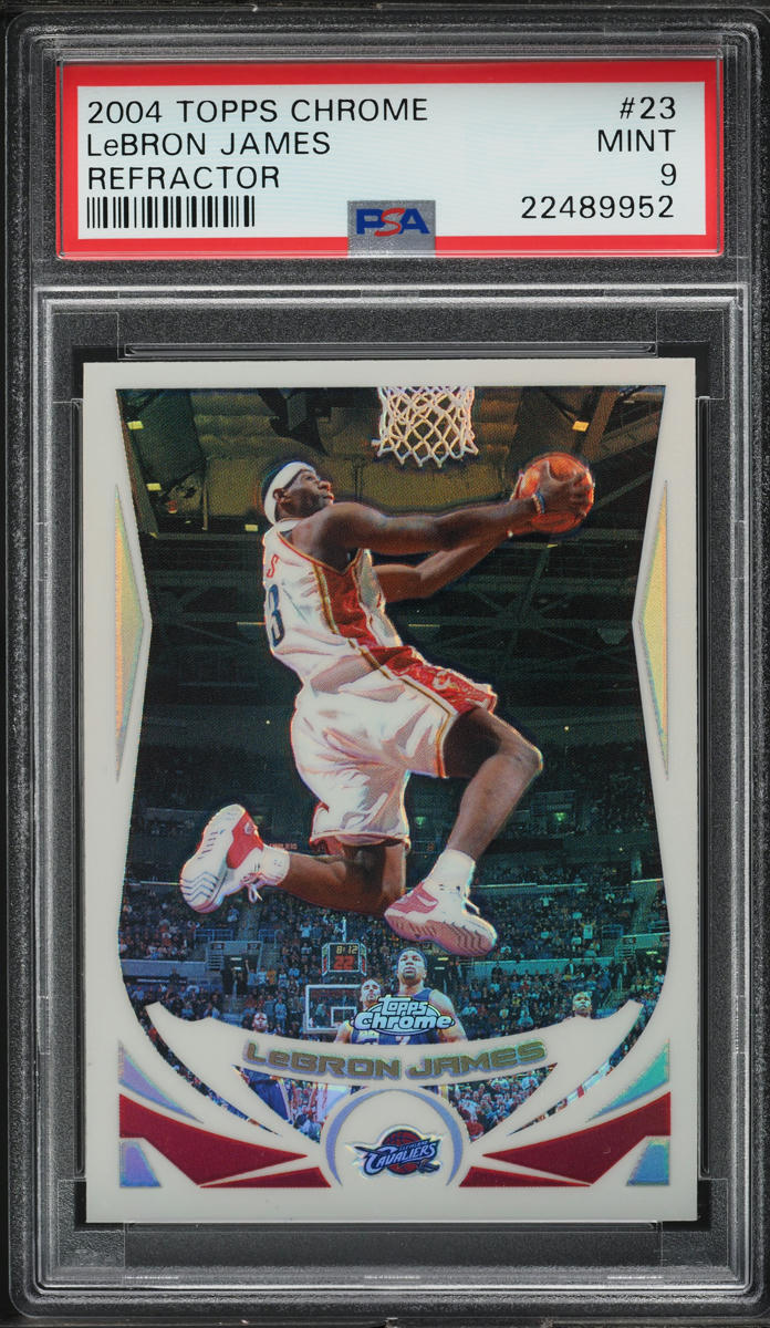 2004 Topps Chrome Refractor LeBron James #23 PSA 9 MINT