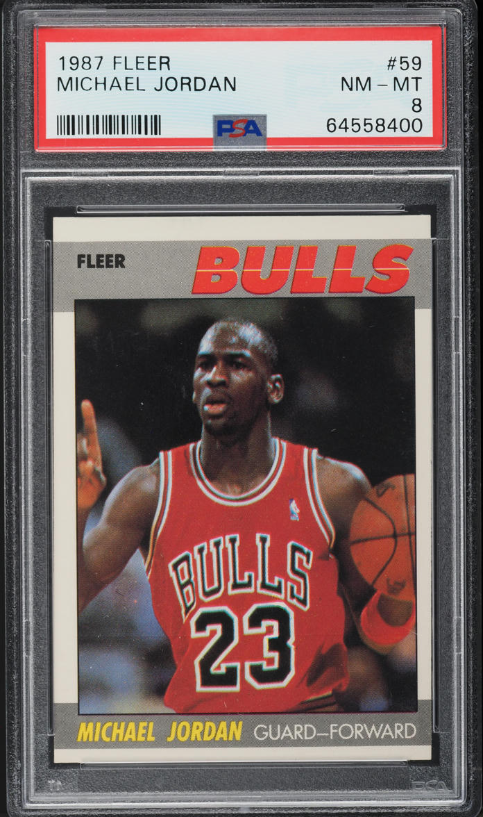 1987 Fleer Basketball Michael Jordan #59 PSA 8 NM-MT