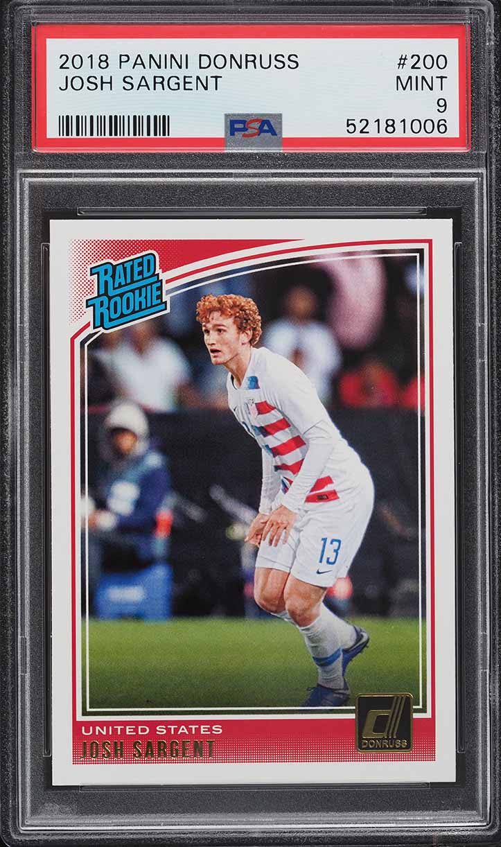 2018 Donruss Soccer Josh Sargent ROOKIE #200 PSA 9 MINT