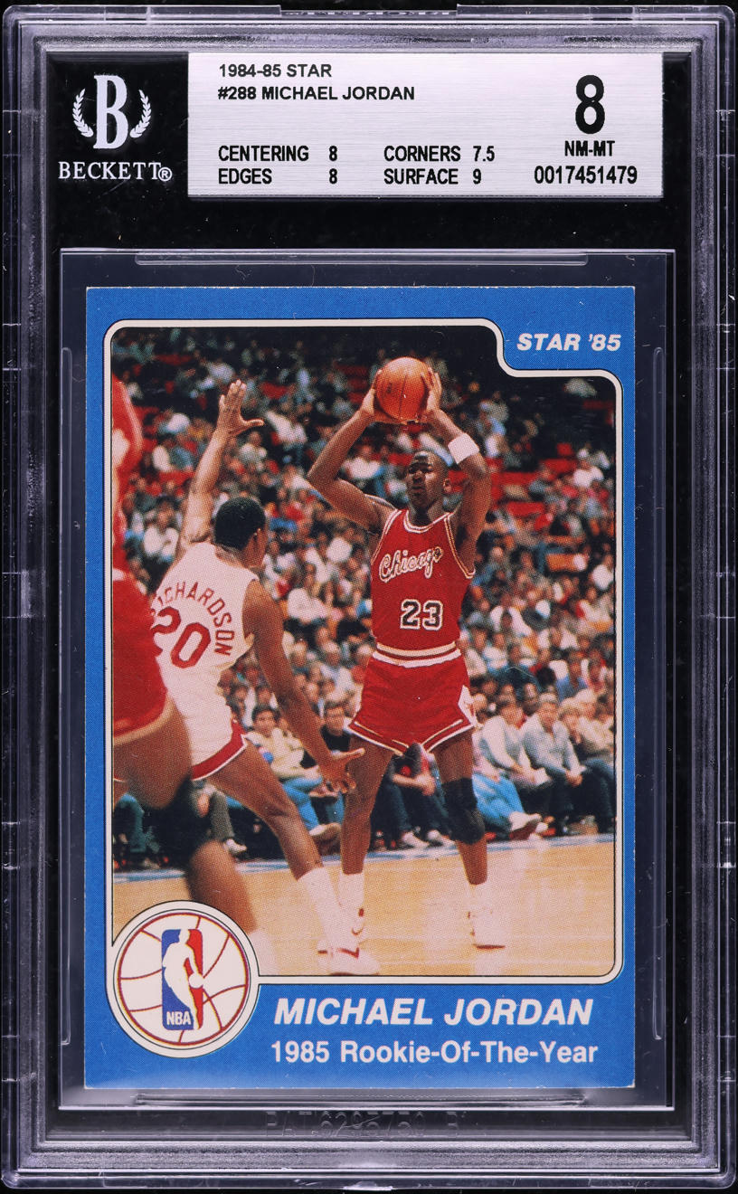 1984 Star Basketball Michael Jordan ROOKIE #288 BGS 8 NM-MT