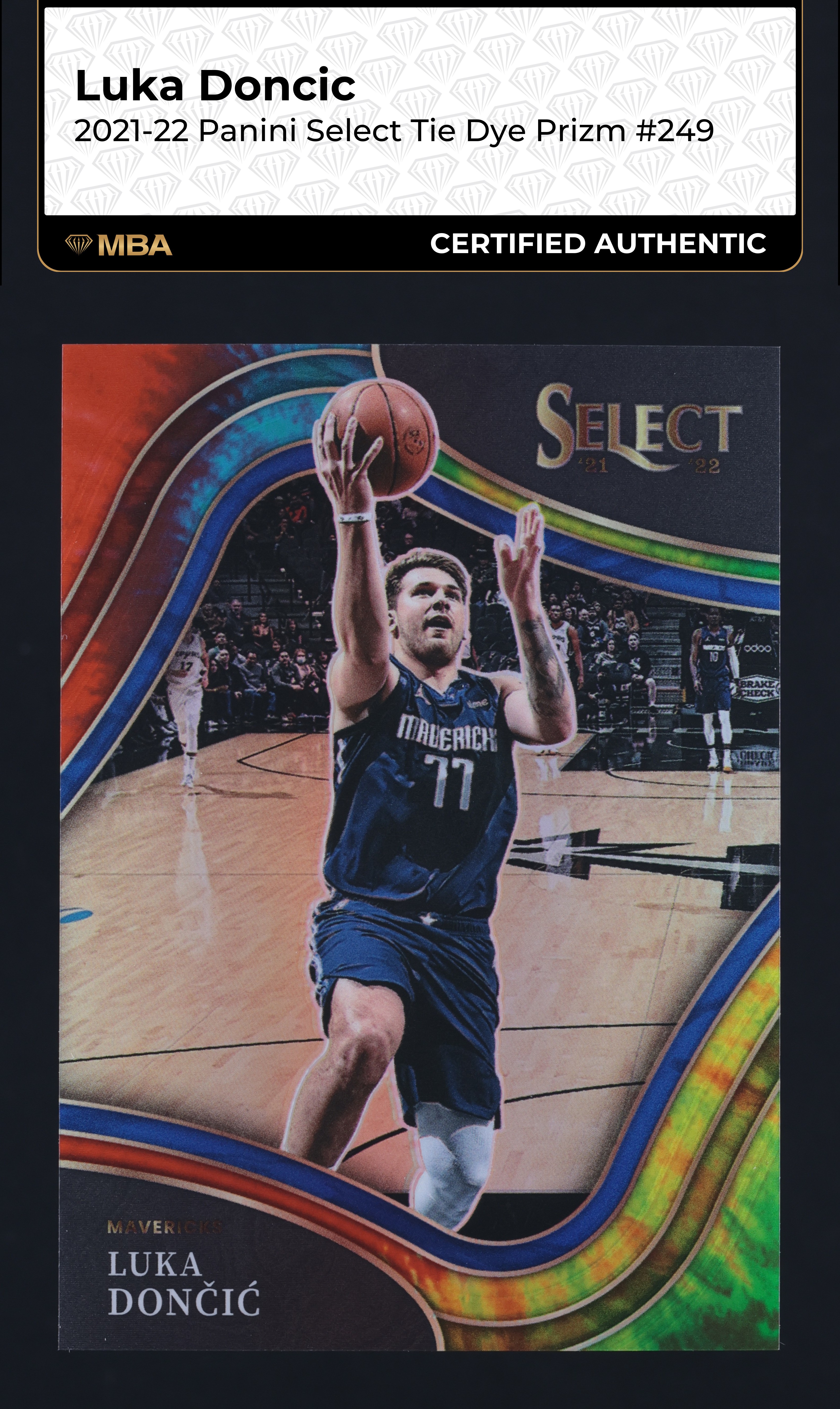 2021 Select Courtside Tie-Dye Prizm Luka Doncic /25 #249 MBA AUTH