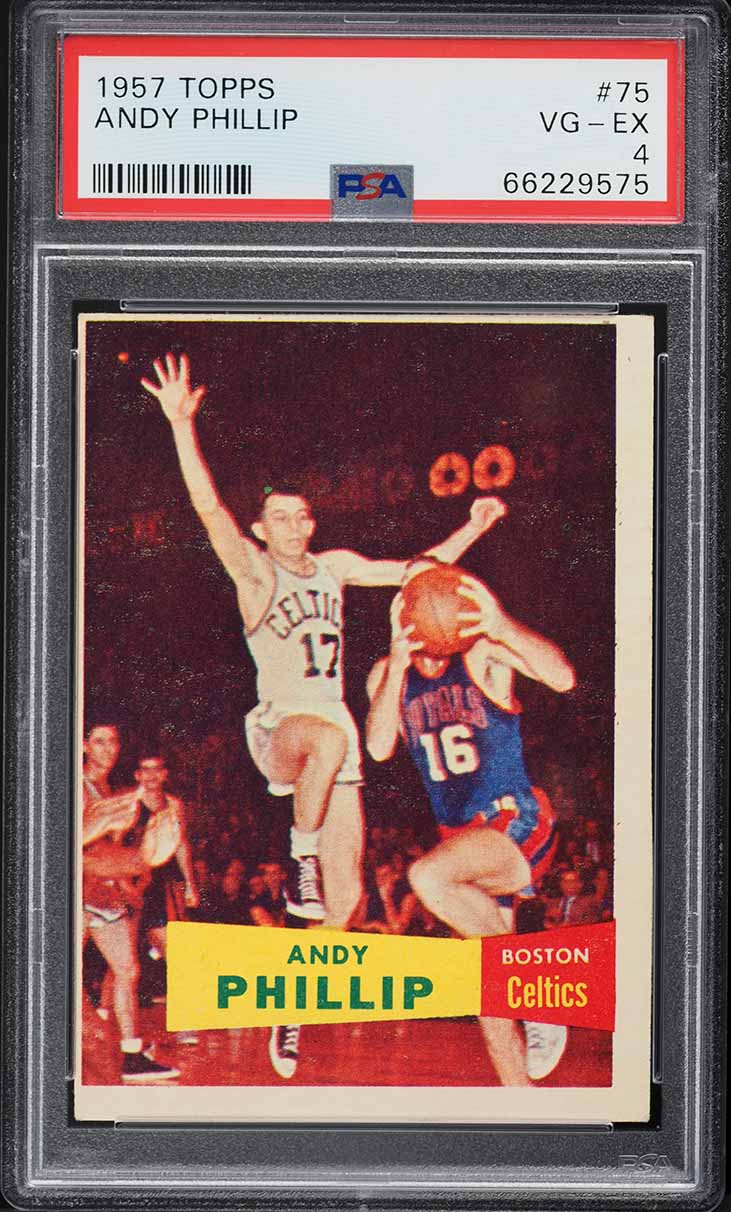 1957 Topps Basketball Andy Phillip #75 PSA 4 VGEX