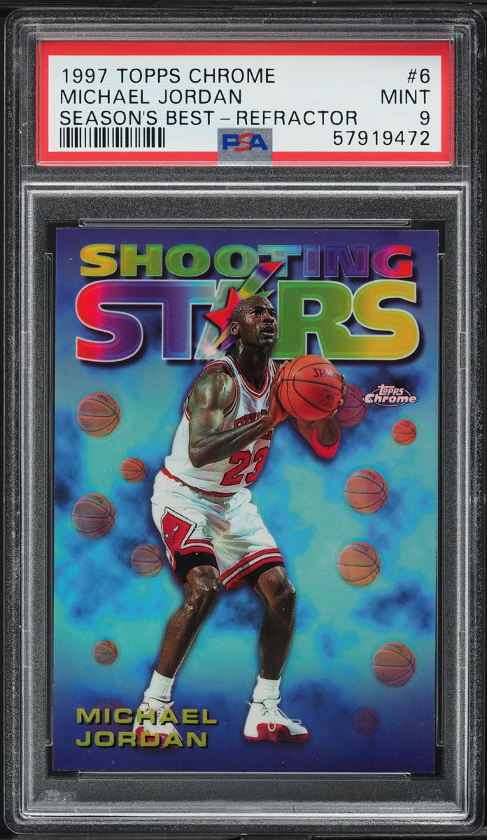 1997 Topps Chrome Season's Best Refractor Michael Jordan #6 PSA 9 MINT