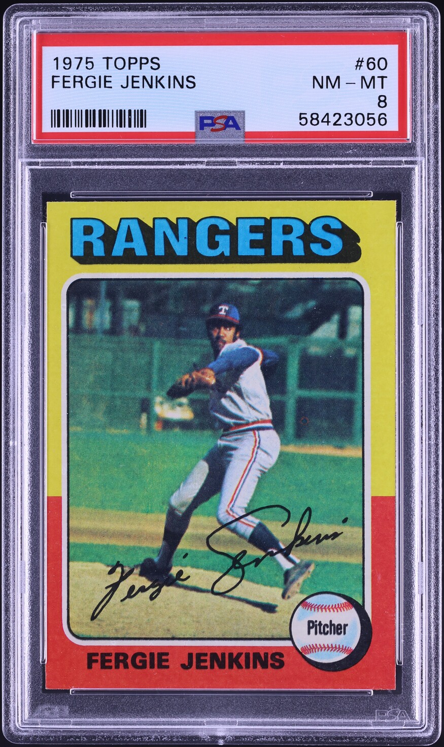 1975 Topps Fergie Jenkins #60 PSA 8 NM-MT