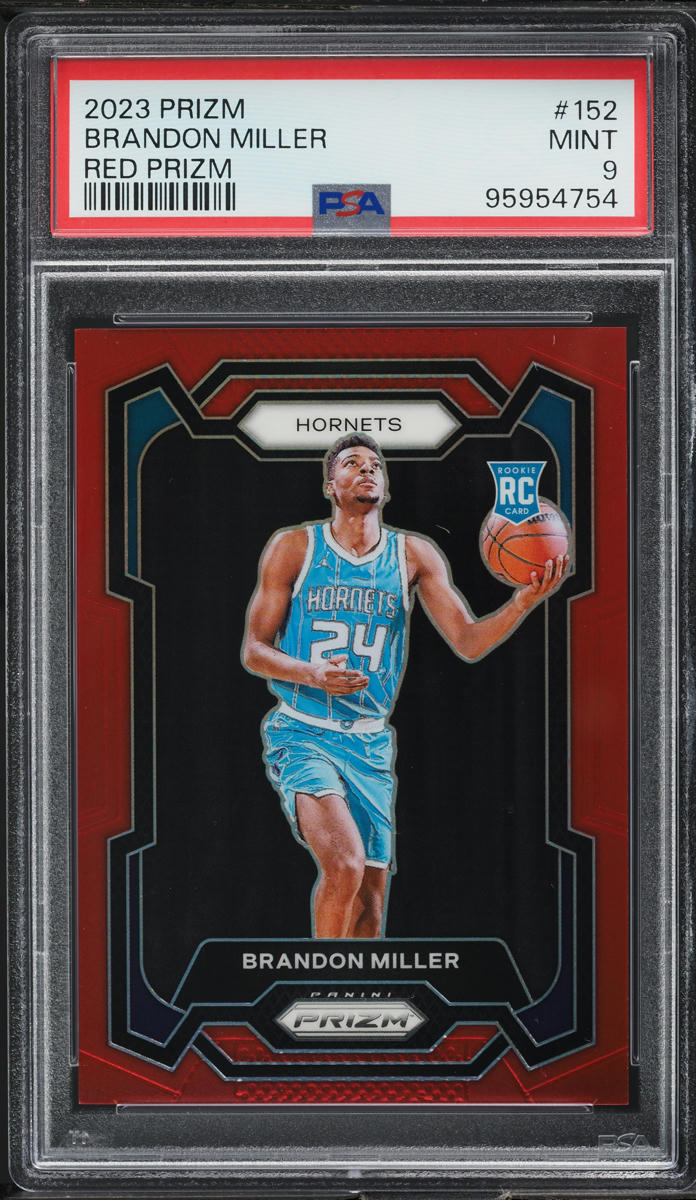 2023 Panini Prizm Red Brandon Miller ROOKIE /299 #152 PSA 9 MINT