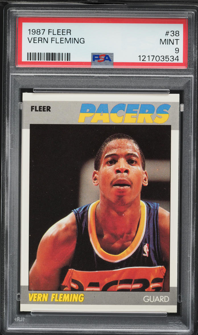 1987 Fleer Basketball Vern Fleming #38 PSA 9 MINT