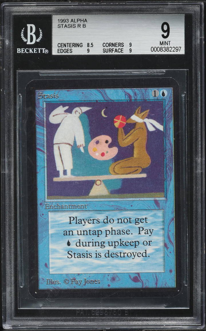 1993 Magic The Gathering MTG Alpha Stasis BGS 9 MINT