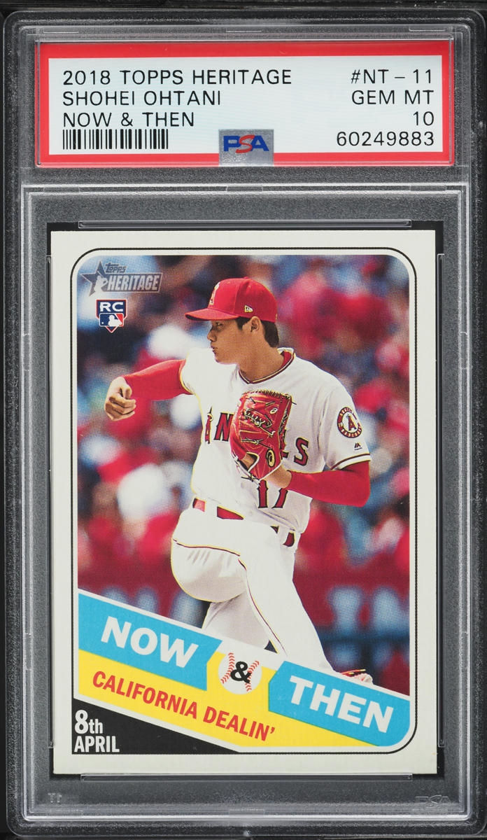 2018 Topps Heritage Now & Then Shohei Ohtani ROOKIE #NT-11 PSA 10 GEM MINT