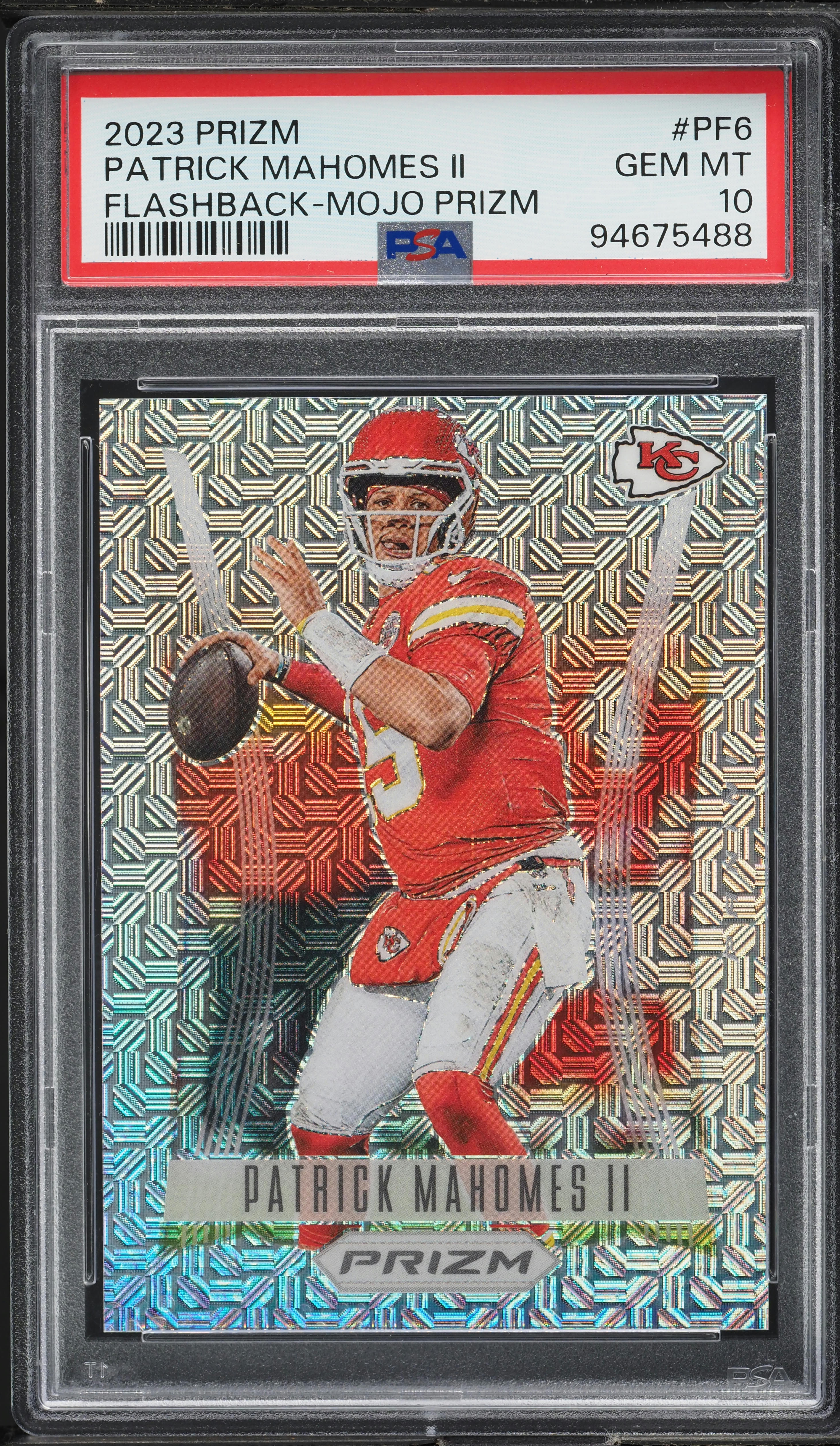 2023 Panini Prizm Flashback Mojo Patrick Mahomes II /25 #PF6 PSA 10 GEM MINT