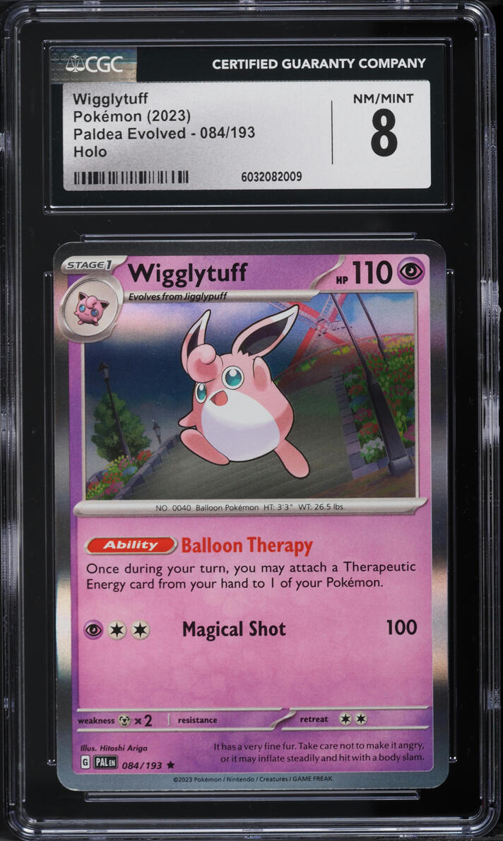 2023 Pokemon Scarlet & Violet Paldea Evolved Holo Wigglytuff #84 CGC 8 NM-MT
