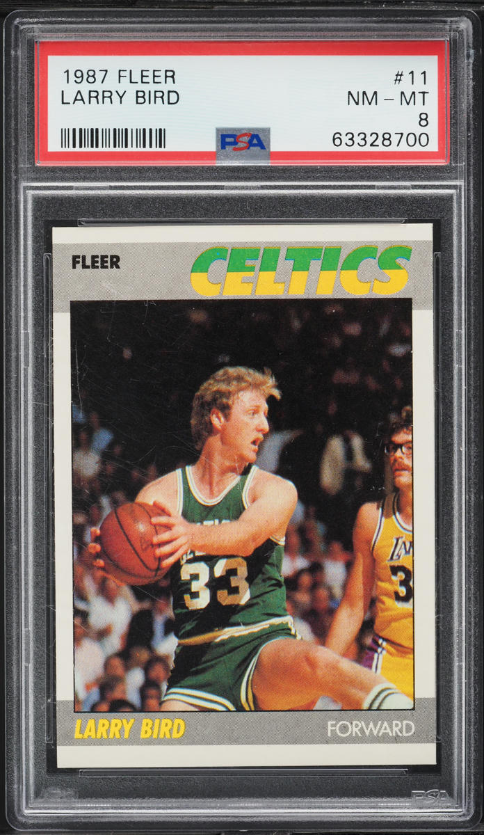 1987 Fleer Basketball Larry Bird #11 PSA 8 NM-MT