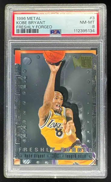 1996 Skybox Metal Freshly Forged #3 Kobe Bryant RC PSA 8