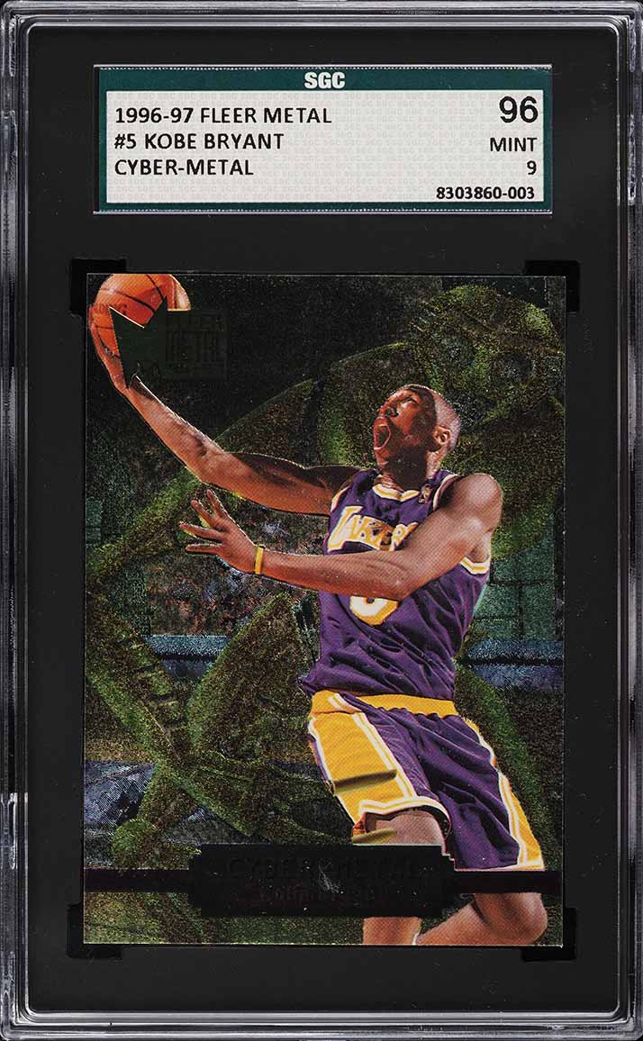 1996 Metal Cyber-Metal Kobe Bryant ROOKIE #5 SGC 9 MINT