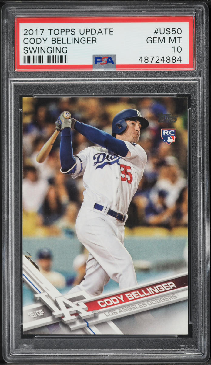2017 Topps Update Swinging Cody Bellinger ROOKIE #US50 PSA 10 GEM MINT