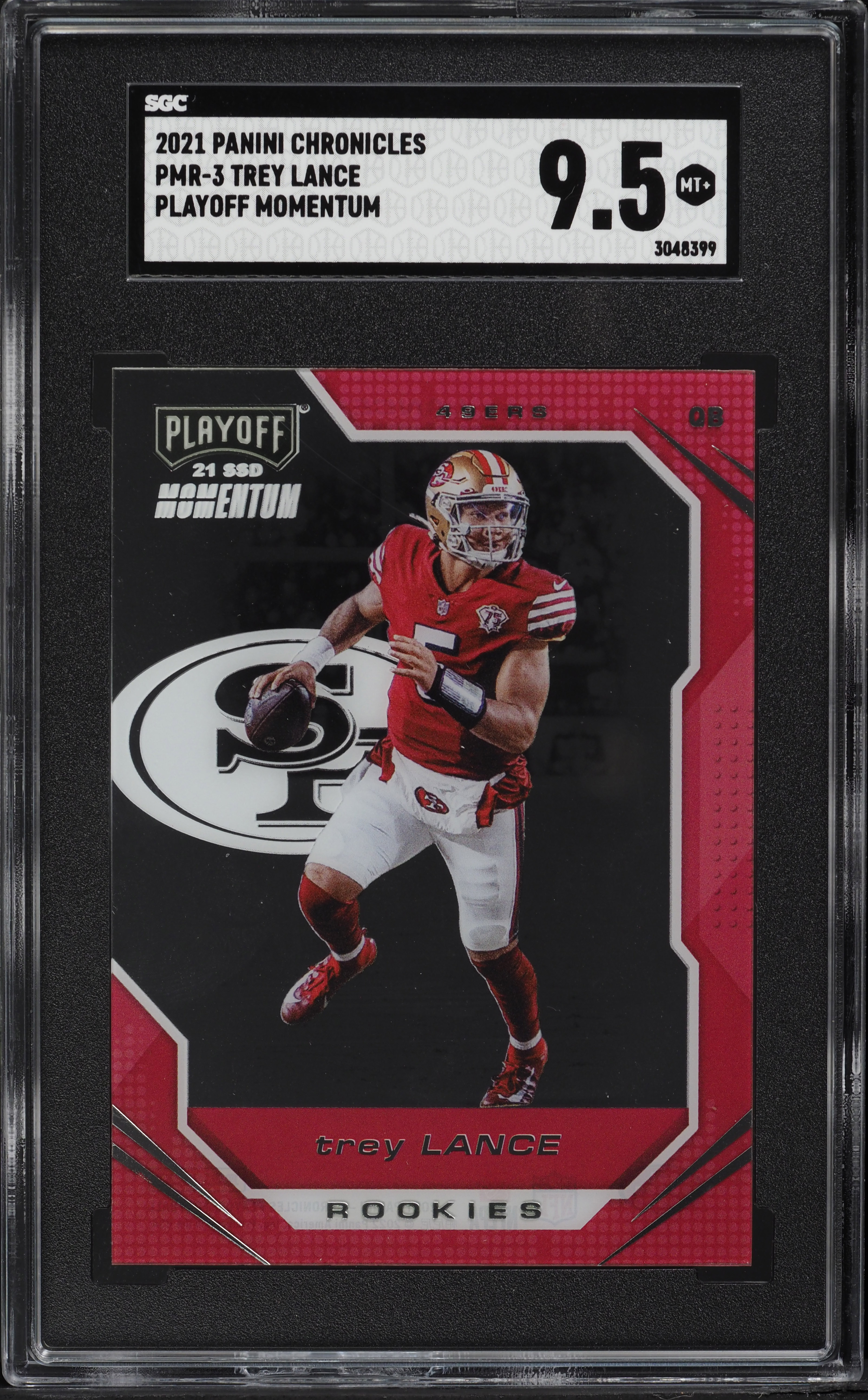 2021 Panini Chronicles Playoff Momentum Trey Lance ROOKIE #PMR-3 SGC 9.5 MINT+