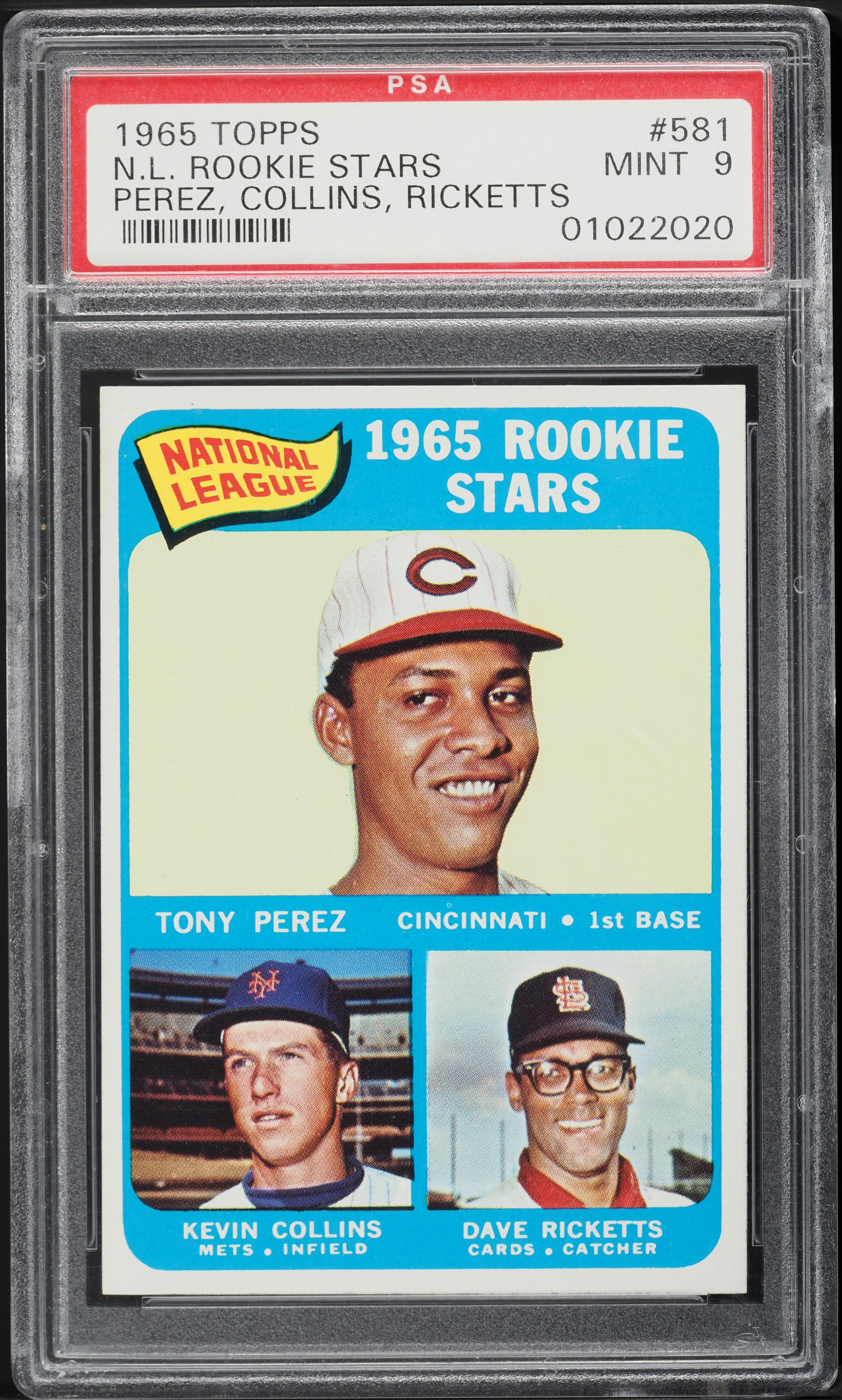 1965 Topps Tony Perez SP ROOKIE #581 PSA 9 MINT