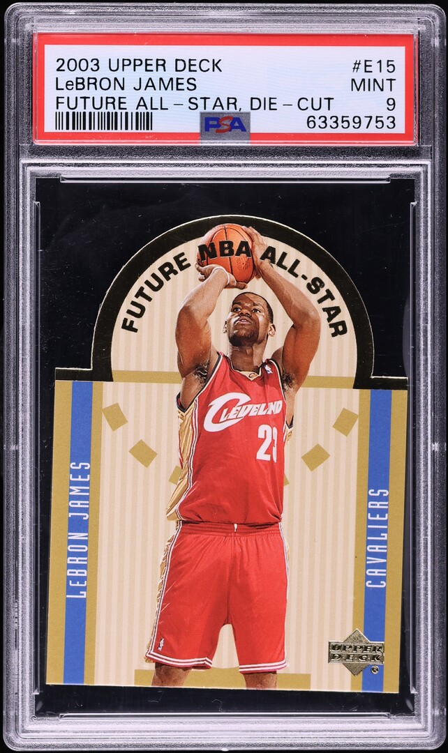2003 Upper Deck Future All-Star Die-Cut LeBron James ROOKIE #E15 PSA 9 MINT