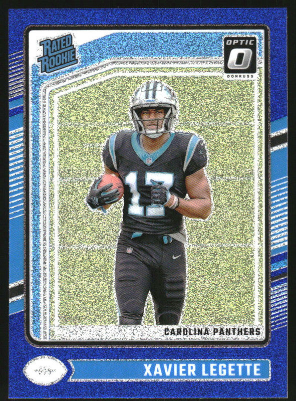 2024 Panini Donruss Optic Blue Glitter #299 Xavier Legette Rated Rookie RC