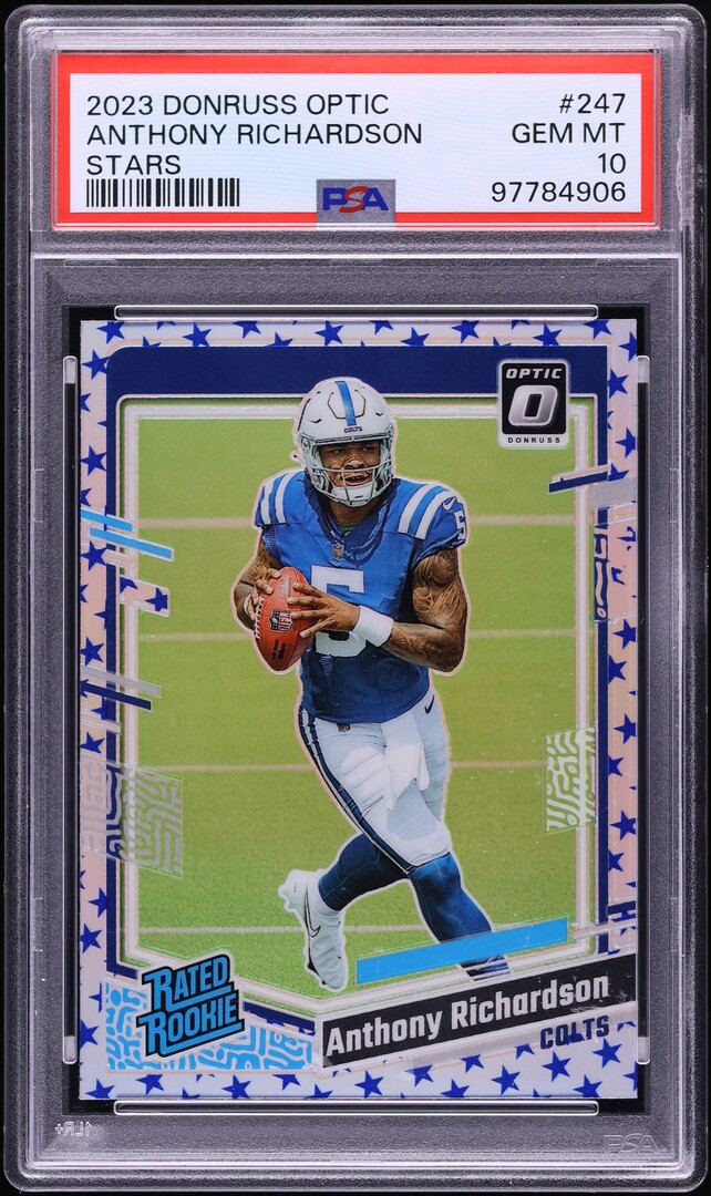 2023 Donruss Optic Stars Anthony Richardson ROOKIE #247 PSA 10 GEM MINT