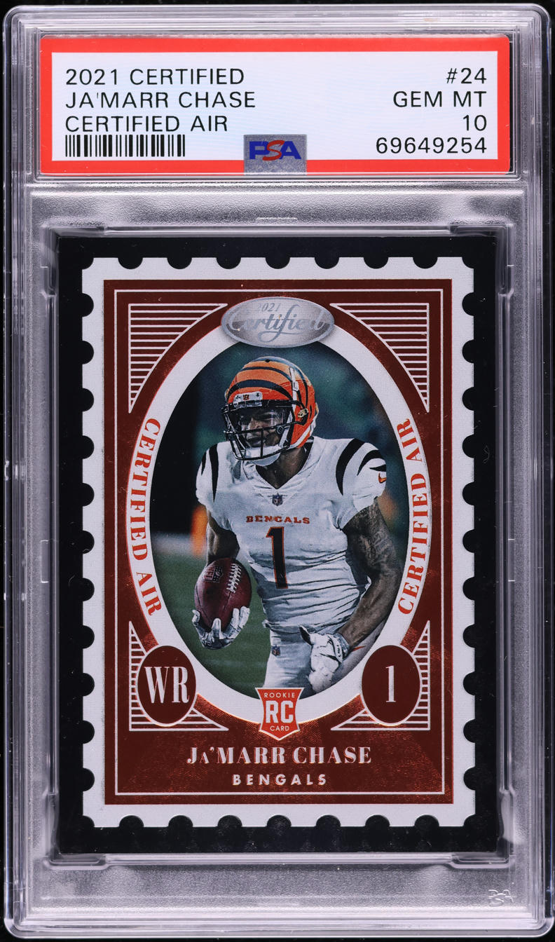 2021 Panini Certified Air Ja'Marr Chase ROOKIE #24 PSA 10 GEM MINT