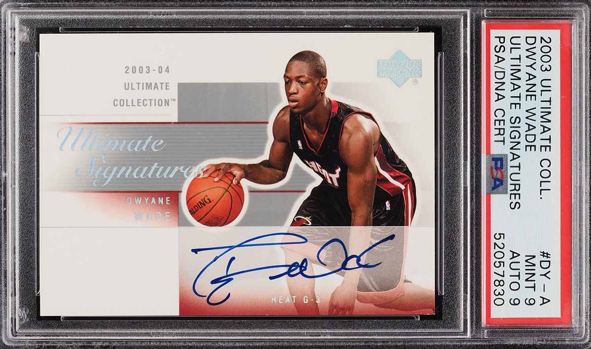 2003 Ultimate Collection Signatures Dwyane Wade ROOKIE AUTO DNA 9 #DY-A PSA 9