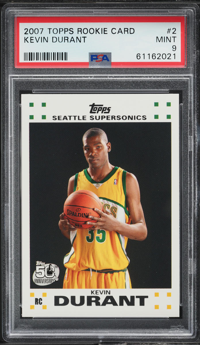 2007 Topps Basketball Kevin Durant ROOKIE #2 PSA 9 MINT
