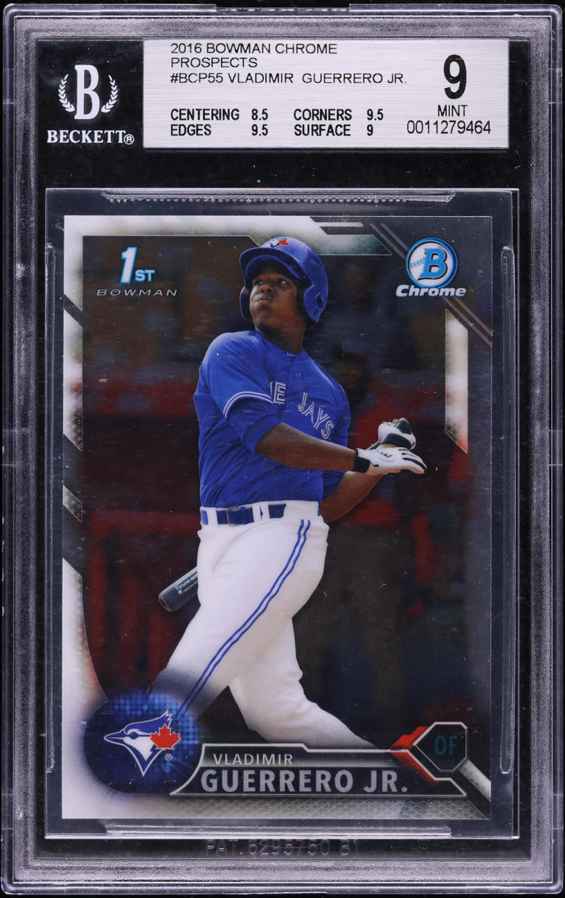2016 Bowman Chrome Vladimir Guerrero Jr. PROSPECT #BCP55 BGS 9 MINT