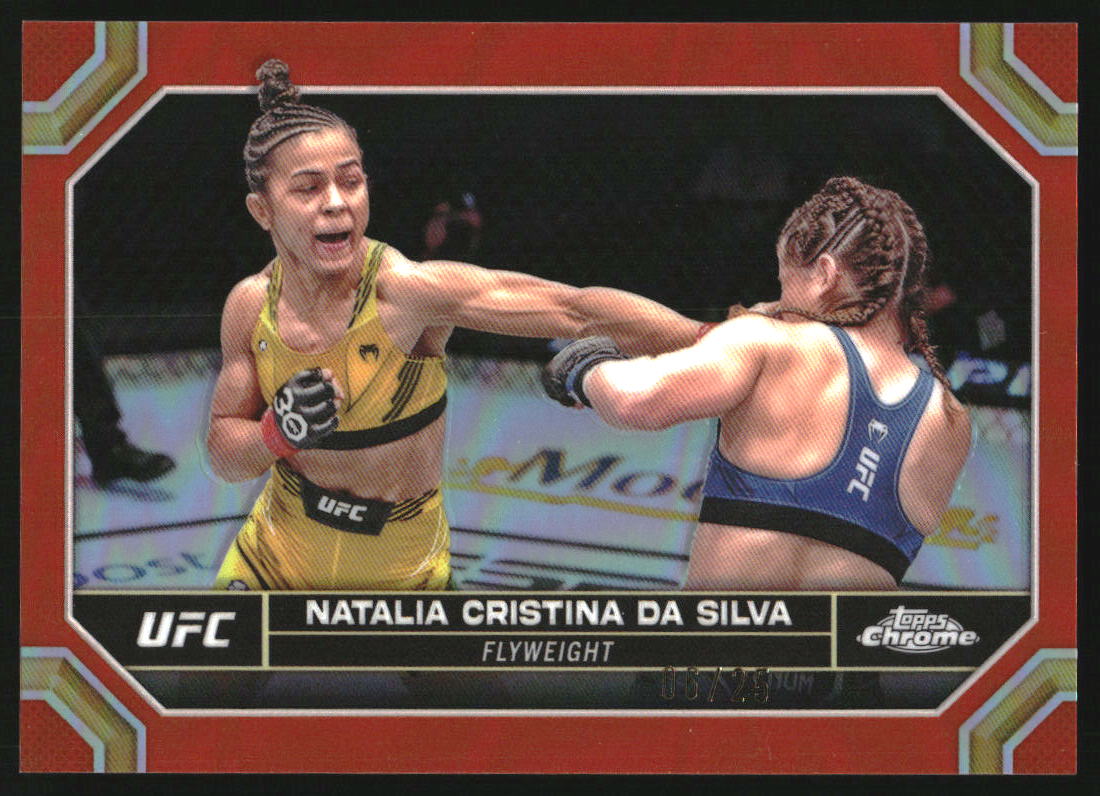 2024 Topps Chrome UFC Orange Refractors #146 Natalia Cristina da Silva /25
