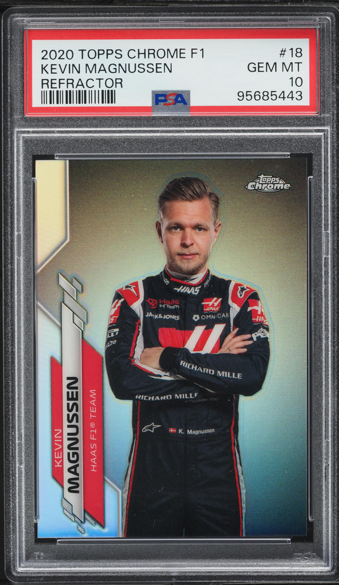2020 Topps Chrome Formula 1 F1 Refractor Kevin Magnussen #18 PSA 10 GEM MINT