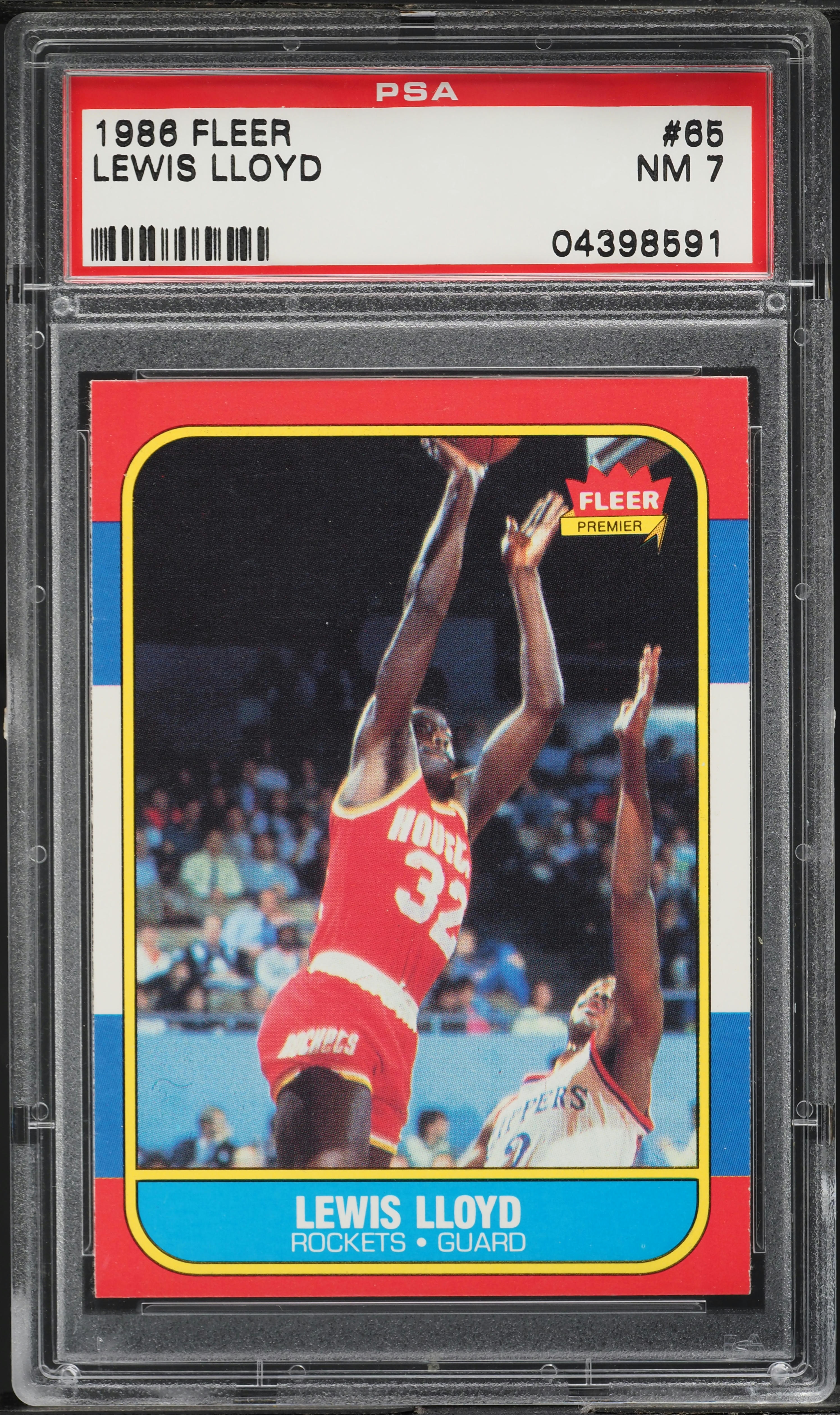 1986 Fleer Basketball Lewis Lloyd #65 PSA 7 NRMT