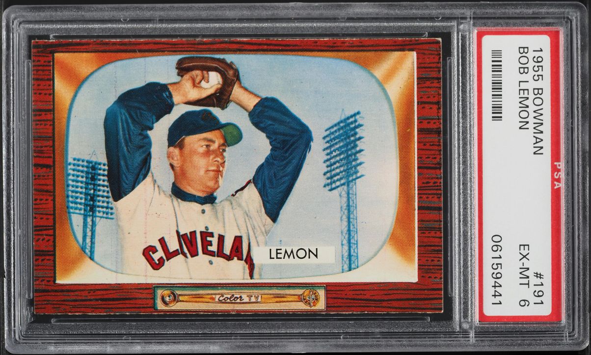 1955 Bowman Bob Lemon #191 PSA 6 EXMT