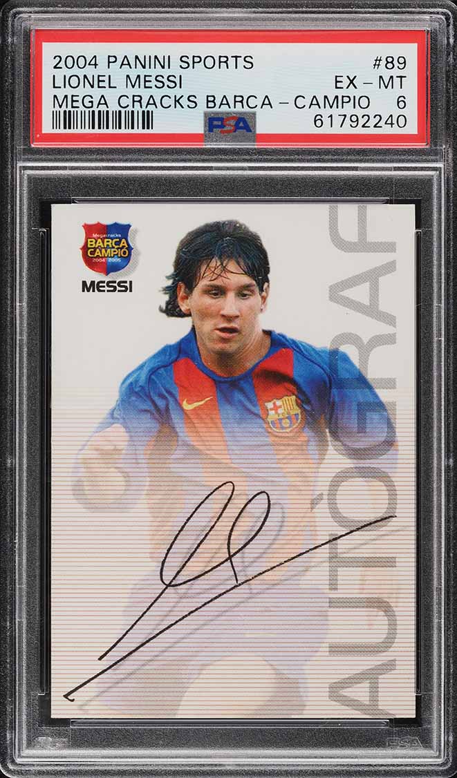 Lionel Messi 2004 Panini Megacracks #89 Base (Autografo