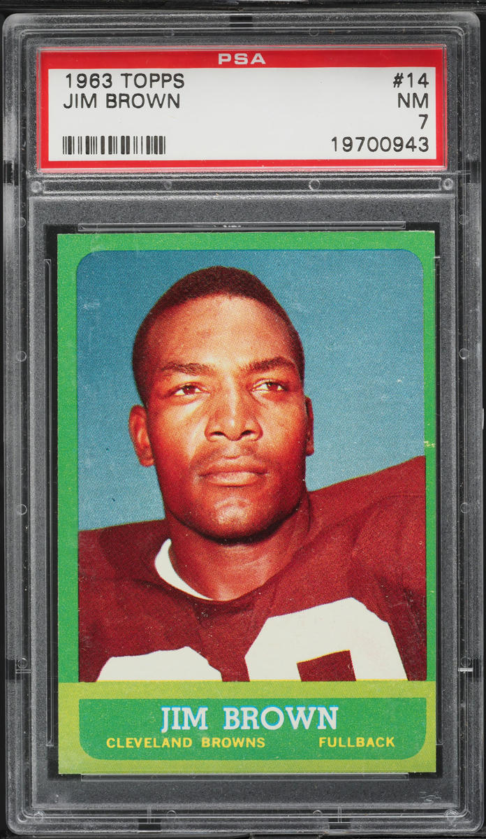 1963 Topps Football Jim Brown SP #14 PSA 7 NRMT