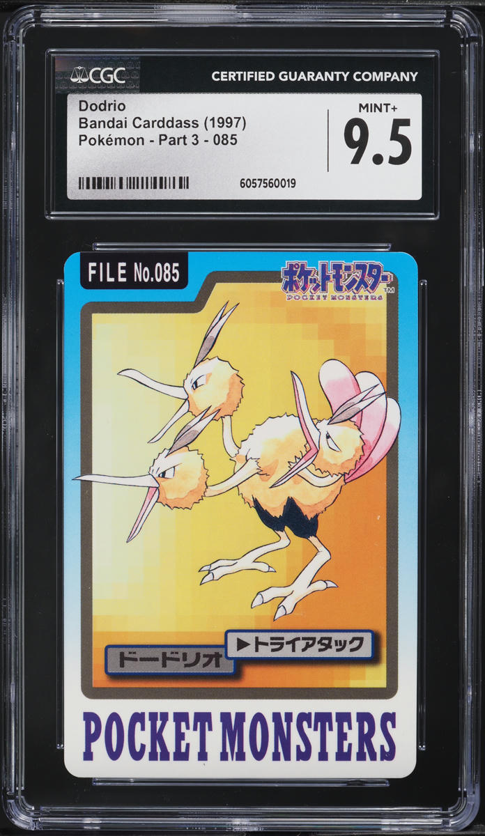 1997 Pokemon Japanese Pocket Monsters Carddass Dodrio #85 CGC 9.5 MINT+