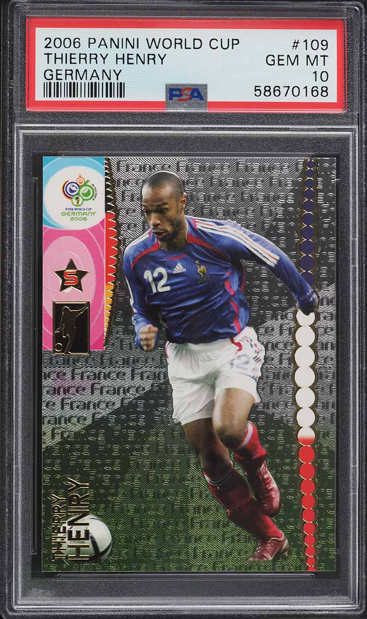 2006 Panini World Cup Germany Thierry Henry #109 PSA 10 GEM MINT