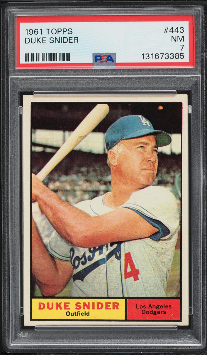 1961 Topps Duke Snider #443 PSA 7 NRMT