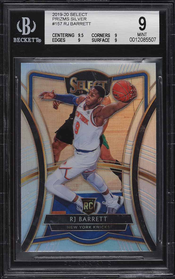2019 Select Premier Level Silver Prizm RJ Barrett ROOKIE #157 BGS 9 MINT