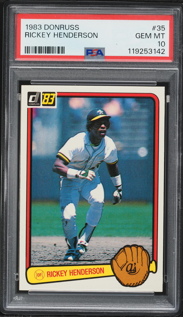 1983 Donruss Rickey Henderson #35 PSA 10 GEM MINT