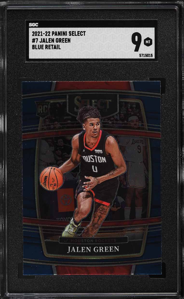 2021 Select Concourse Blue Retail Jalen Green ROOKIE #7 SGC 9 MINT