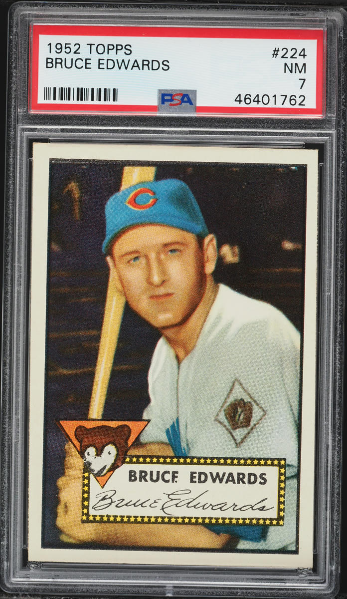 1952 Topps Bruce Edwards #224 PSA 7 NRMT
