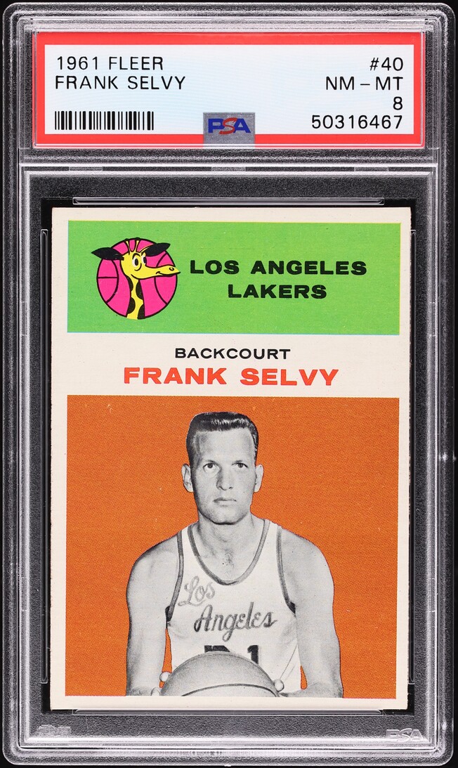 1961 Fleer Basketball Frank Selvy #40 PSA 8 NM-MT