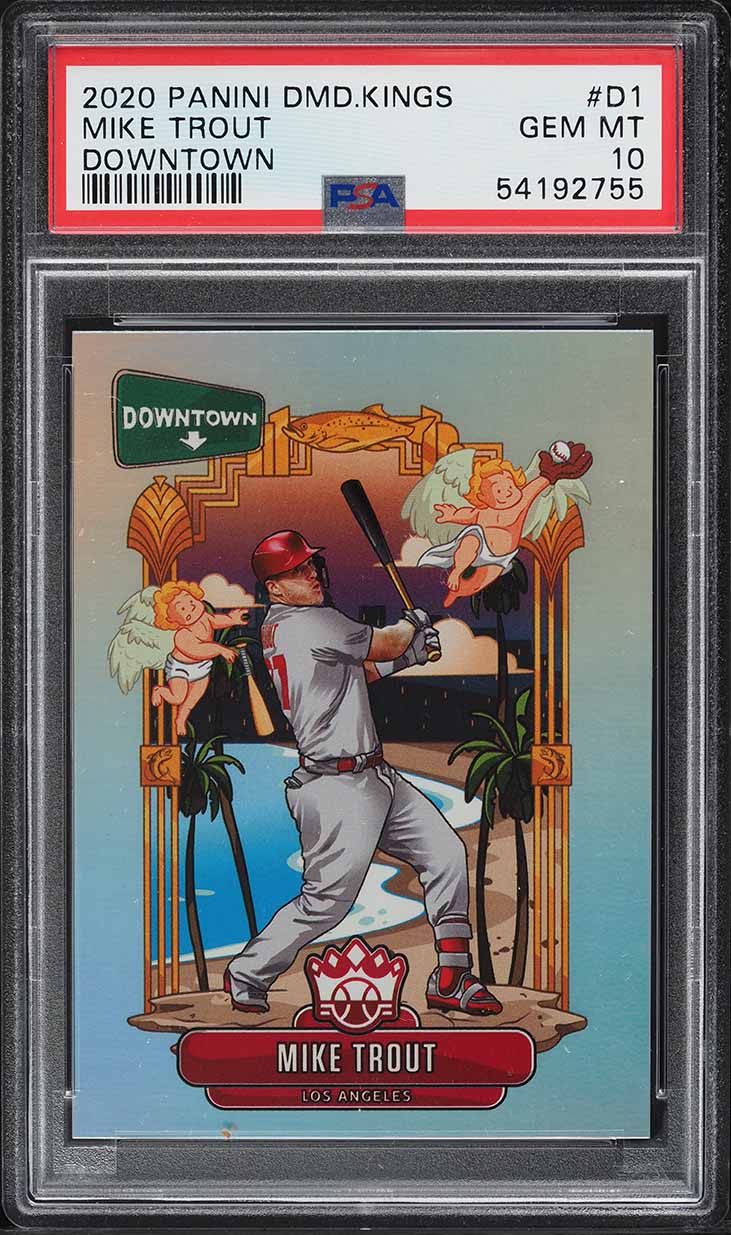 2020 Panini Diamond Kings Downtown Mike Trout #D1 PSA 10 GEM MINT