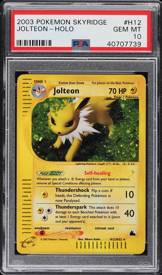 2003 Pokemon Skyridge Holo Jolteon #H12 PSA 10 GEM MINT