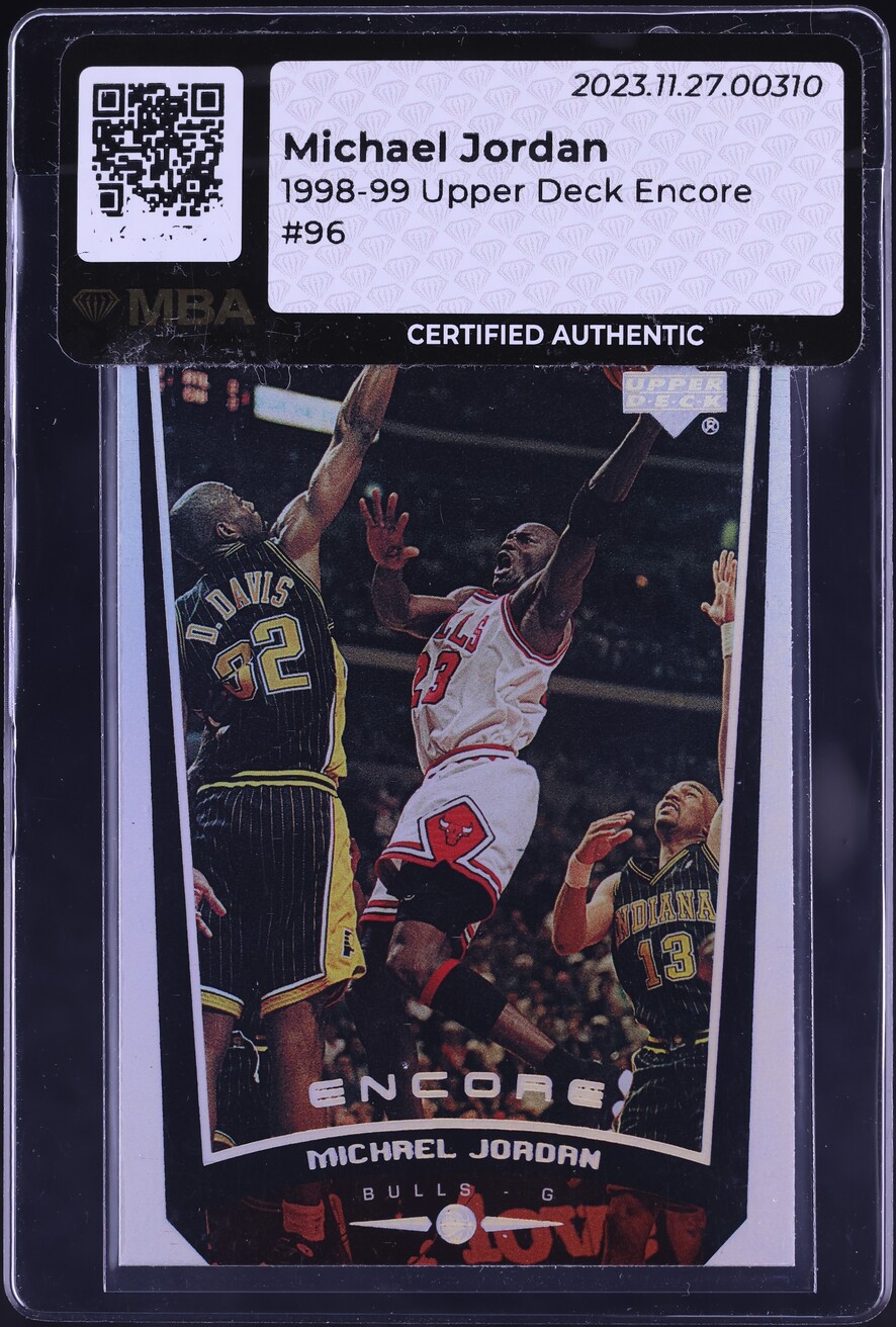 1998 Upper Deck Encore Michael Jordan #96 MBA AUTH