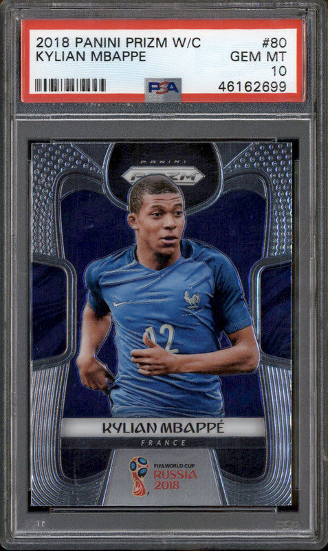 2018 Panini Prizm World Cup #80 Kylian Mbappe PSA 10